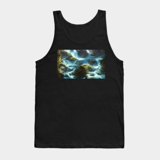 Beautiful Mountain River Landscape Tank Top